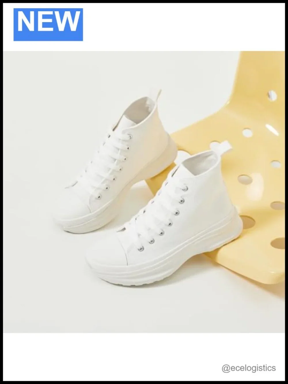 High Top Canvas Platform Sneakers - Classic Casual Comfortable Shoes